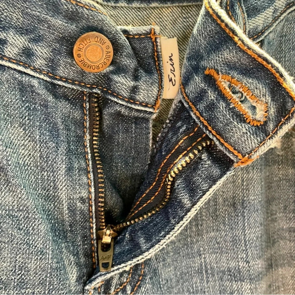 Abercrombie and Fitch vintage Erin distressed low rise blue jeans size 8 regular - Picture 3 of 12